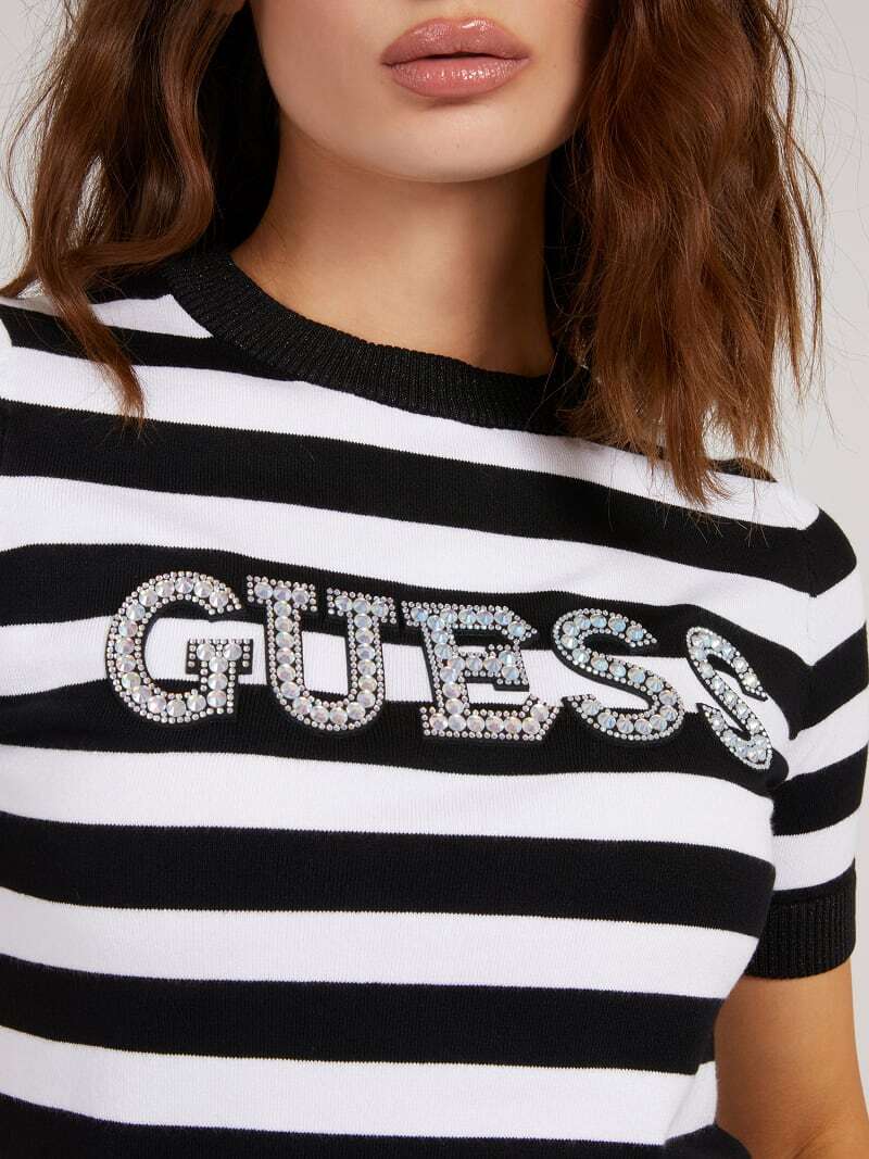 Sceptisch Onverbiddelijk Nieuwsgierigheid GUESS Rhinestones logo sweater | mottas Fashion